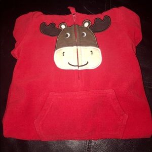One Piece Holiday Winter Moose Pajamas • Size 12M